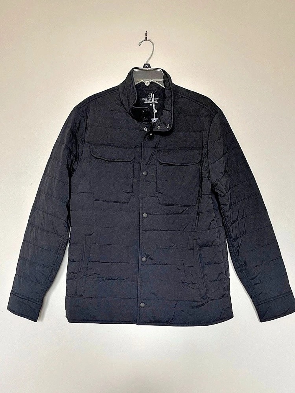 NTW Vineyard Vines Quilted Utility Jacket in Black